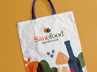 SANOFOOD TOTE brand identity branding branding and identity design flat illustration logo tijuana