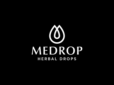 Medrop - Herbal Drops Logo brandidentity branding classy droplet droplets herbal icon lettermark luxury m medical modern modern logo