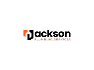Jackson - Wrench Shield Logo home service lettermark logo modern negative space plumbing wrench