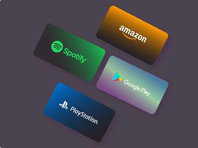 Giftcard Designs cards gift giftcards gradients graphic design