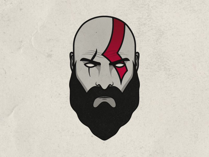 god of war kratos by vishaal kumaran on dribbble dribbble