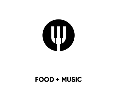 Logo concept - FOOD + MUSIC art brand branding indenty isometry isotype logo logos marca