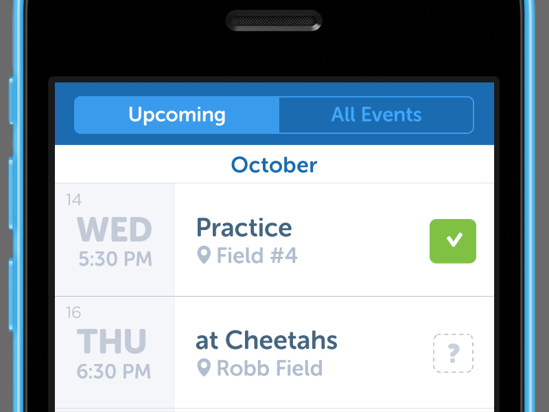 RSVP Animation animated animation calendar interface ios iphone mobile motion rsvp schedule ui