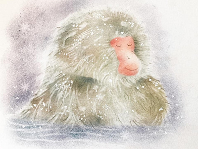 Snowmonkey in HotSpring