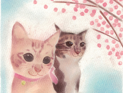 Kittens and Sakura
