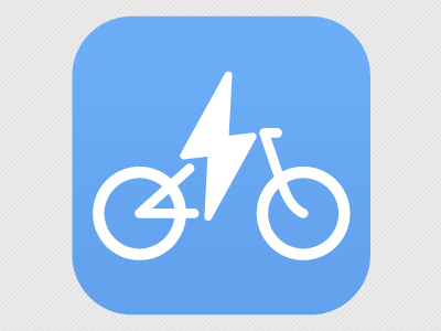 Unused eBike icon bicyle blue ebike electric fireworks icon simple vector white