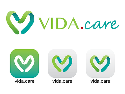 Vida.care Logo app icons logo vida.care