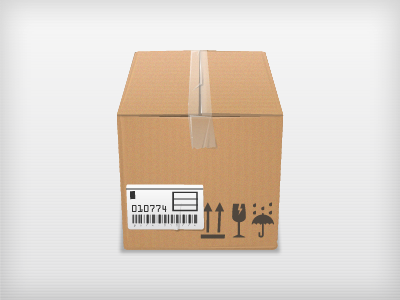 Cardboard Box app box cardboard fireworks icon. realism vector