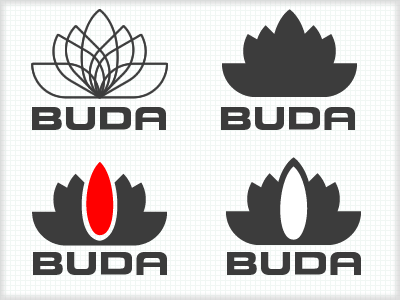 BUDA Logo Proposals (Unused) black buda red vector