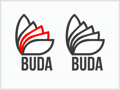 Buda Logo Proposals black buda logo red vector