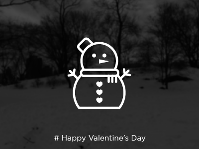 Valentine's Day icon love snowman valentines day winter
