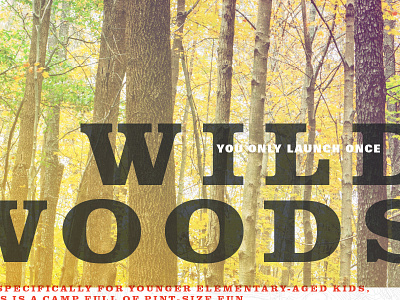 Right From the Start — Wild Woods bright camp christian layout print type
