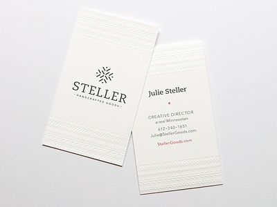 Steller Handcrafted Goods Business Cards