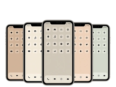 iOS 14 minimal icons - Neutrals collection ios ios14 ios14homescreen ios14homescreens ios14icons ios14widgets ioshomescreen iphoneupdate