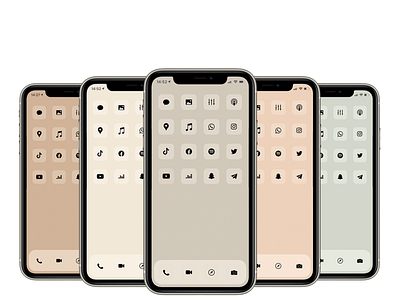 iOS 14 minimal icons - Neutrals collection