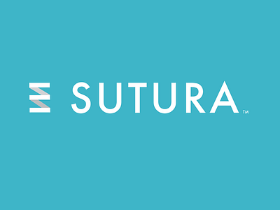 Sutura logo, with futura type of course design logo typography