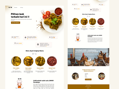 Landing Page for UMKM Branding Website app branding design food homepage illustration landing page logo mobile ui ux web website