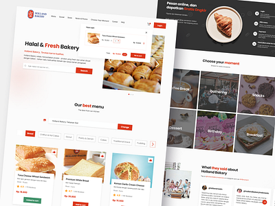 Bakery Landing Page Website bakery design landing page orange page site ui ui design ui website user interface ux website