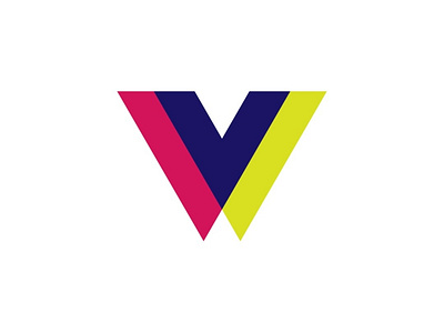 V in W branding flat design illustraion logo logo design typography