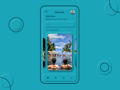 Travel App Parallax Carousel Animation