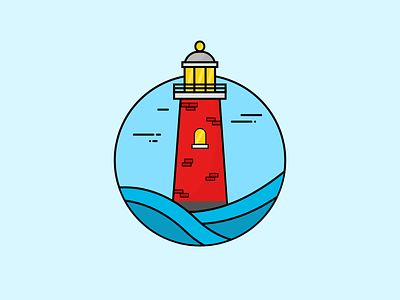 LightHouse abstract design adobexd colors createwithadobexd design illustration lighthouse line art madewithadobexd minimalistic vector art