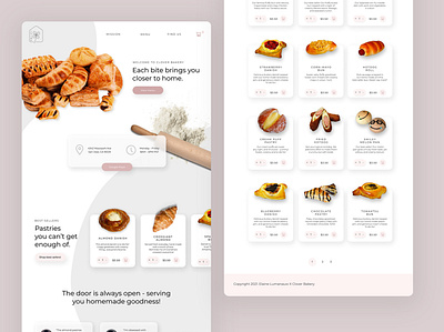 Restaurant UI Website Menu bakery branding design inspo menu design restaurant menu restaurant menu design ui ui website ux website restaurant
