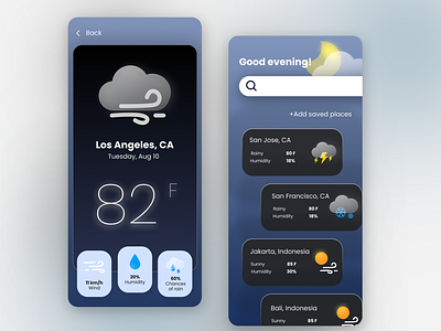 UI Weather App Design Idea