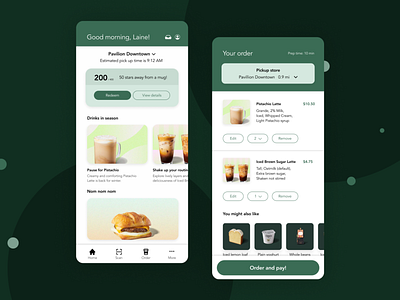 Starbucks UI Redesign! illustration ui ux