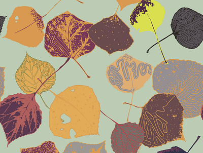 October Ground pattern design autumn autumn leaves design fall fall colors illustration pattern pattern art pattern design textile