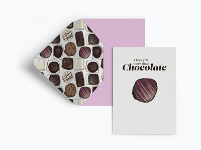 I Love You More Than Chocolate candy chocolates classy greeting card illustration love pattern pattern art pattern design romance valentines day wrapping paper