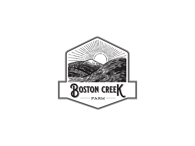 Logo ::: Boston Creek Farm alaska farm goat illustration livestock logo