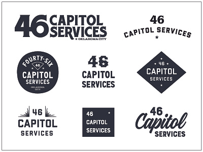 46 Capitol Services classic development logo type vintage