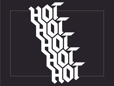 HOT! HOT! HOT! black english hot olde pattern tessellation type typography white