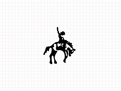 Rider cowboy horse logo rider vintage west western wild