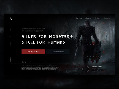 Geralt of Rivia. The Witcher 3: Wild Hunt web site