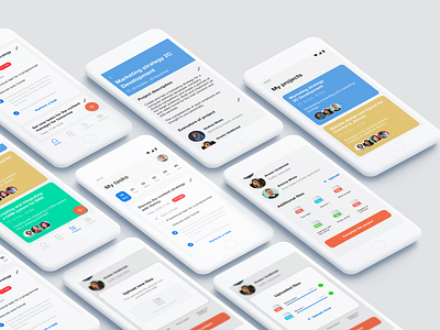 Task manager for team work on a project. UI design mobile app app app design concept design design app mobile app mobile design mobile ui task manager ui