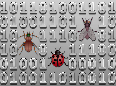 Software bugs binary bug code command computer corrupt data digital information internet language malware program programmer programming security software system technology virus