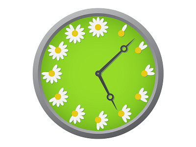 Daisy Clock arrow bloom blossom chamomile circle clock floral flower hand hour minute nature second spring summer time wallpaper watch yellow