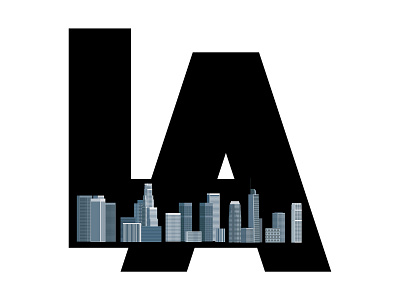 Los Angeles abstract background building city cityscape concept design downtown graphic illustration logo poster sign symbol template travel usa wallpaper
