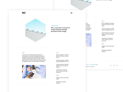 MIT.edu Redesign geometric internet mit science technology ui university ux web design website
