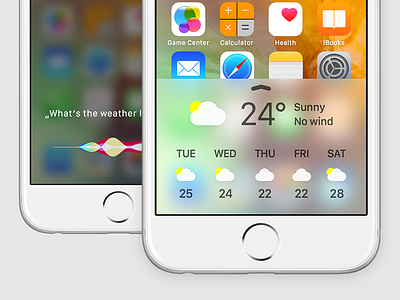 Siri Redesign apple assistant black blur ios iphone siri weather white