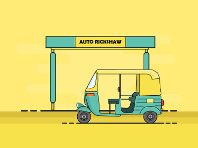 Auto Rickshaw art branding dribbble graphic design icon illustration rickshaw transportation ui vector wallpaper