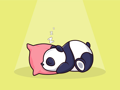 Sleeping Panda adobe illustrator animal art cartoon character cute design dribbble flat graphic design icon illustration logo mascot panda bear print sleepy vector wildlife