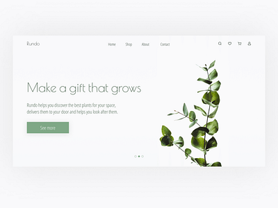 Rundo - flower shop 30daysofdesign clean design clean ui concept design concept shop dailyui dailyuichallenge flowers flowershop minimalism ui design ux design webdesign