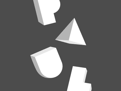 It's a Paul Party 3d letters typography