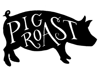 Pig Roast custom handlettering illustration lettering type typography