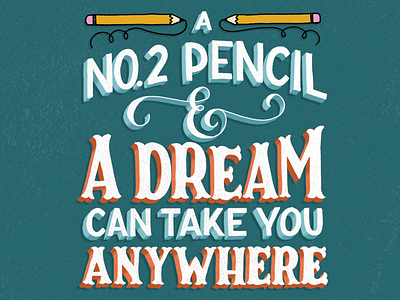 A No. 2 Pencil & A Dream custom type handlettering illustration lettering type typography watercolor