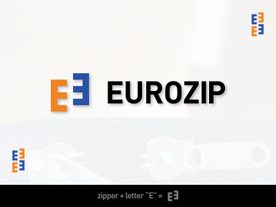 Zipper Logo brand branding creative design e letter e letter logo logo logo design logodesign minimal simple