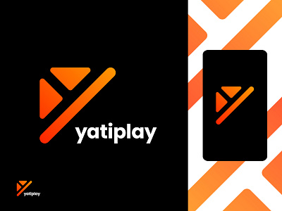 Yatiplay brand branding design entertainment letter y logo logo design logo for media logodesign media minimal minimalistic play button vector y