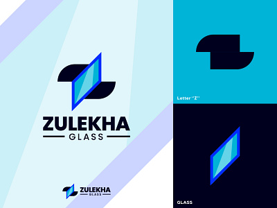 Zulekha abstract brand branding design glass glass logo ill illustration letter z logo logo design logodesign vector z